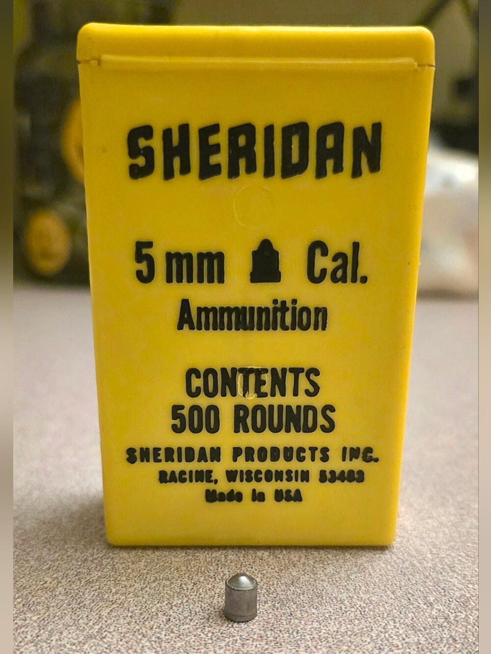 Vtg 70s Sheridan 5mm 20 Cal Air Gun Pellets 500 Rounds New dead Old Stock BNIB